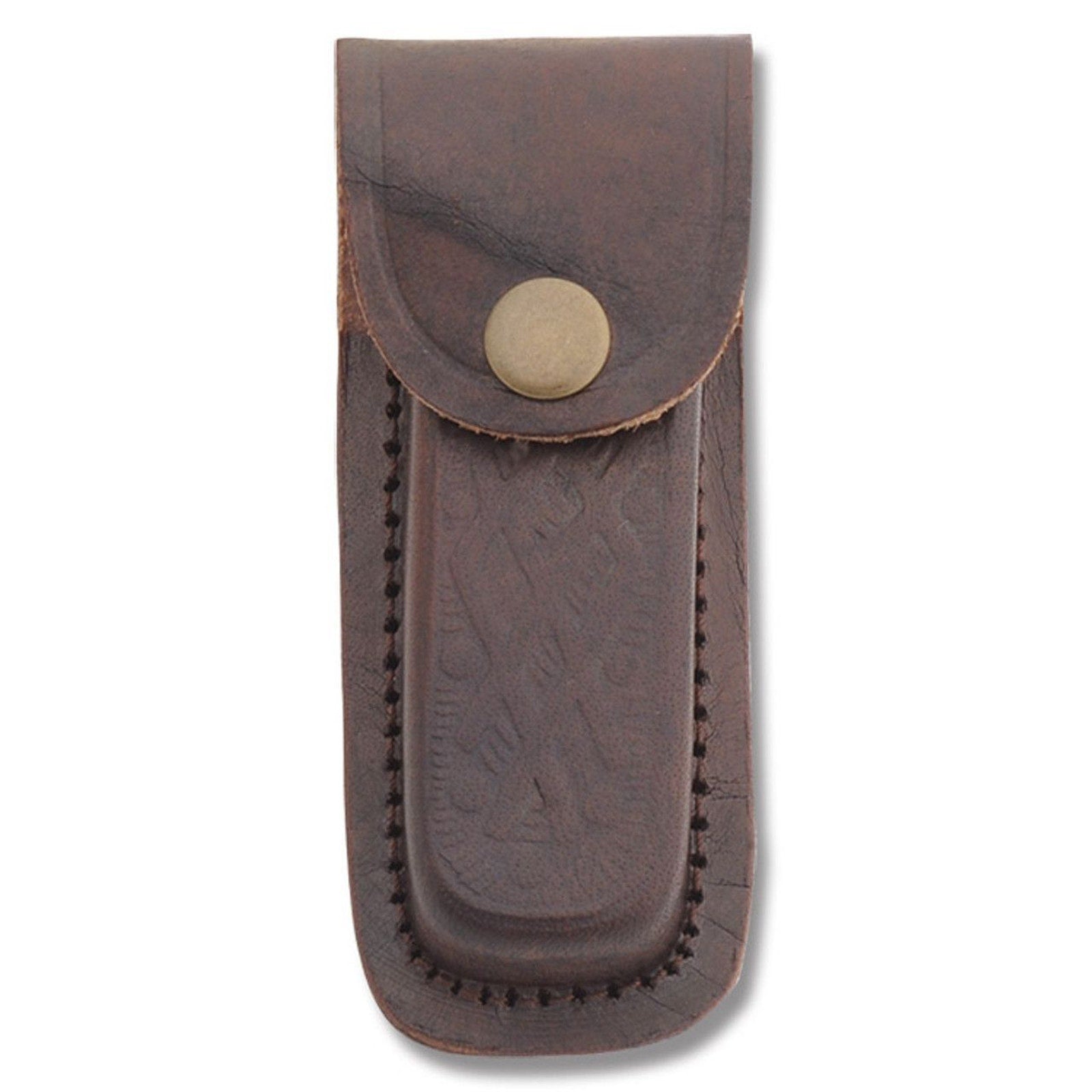 Rite Edge ~ 4" Folding Premium Brown Leather Knife Sheath