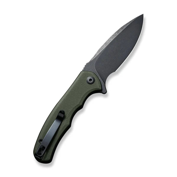 Civivi Mini Praxis Flipper – Black Stonewash D2 & Green G10