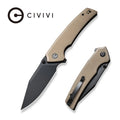 Civivi Tranquil Liner Lock – Black 14C28N Steel & Tan G-10