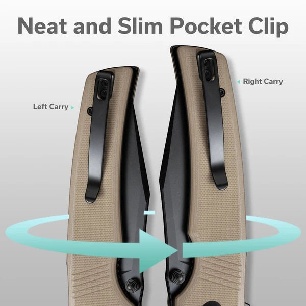 Civivi Tranquil Liner Lock – Black 14C28N Steel & Tan G-10