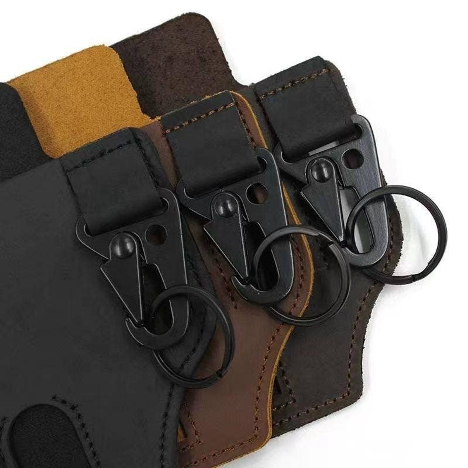 EDC Leather Knife Case & Flashlight Slot Tactical Pouch