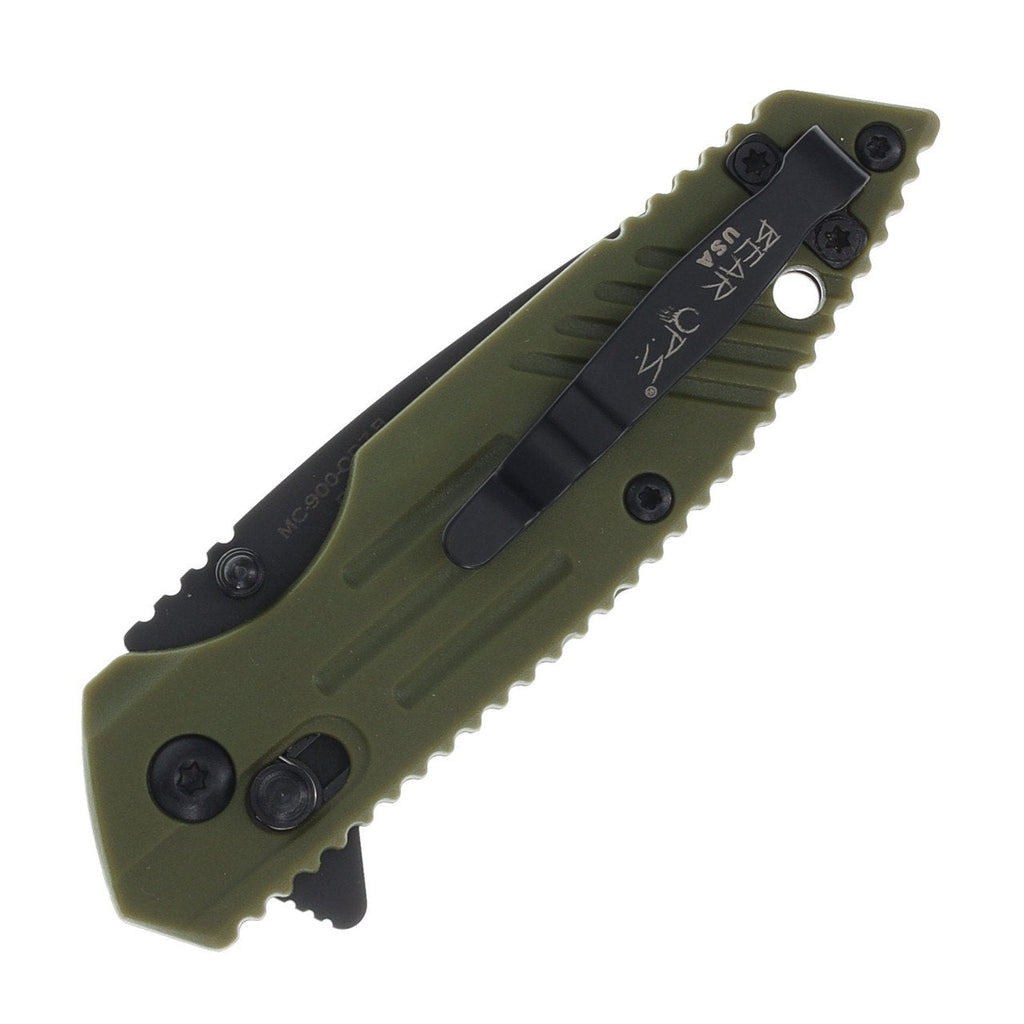 Bear & Son Cutlery ~ Bear OPS Mini Rancor IX Slide Lock Folding Knife ~ OD Green