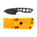 Gerber Dibs Skeletonized Fixed Blade: 2.5" Black PVD Steel &amp; High-Vis Leather Sheath