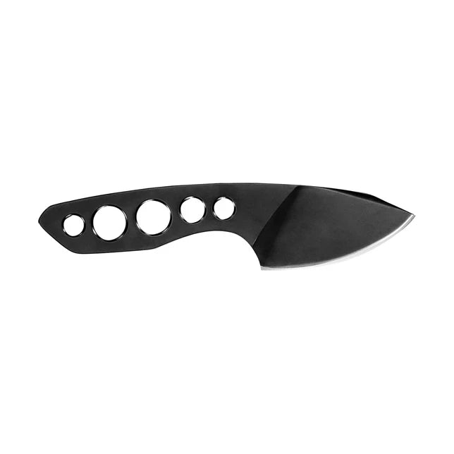 Gerber Dibs Skeletonized Fixed Blade: 2.5" Black PVD Steel &amp; High-Vis Leather Sheath