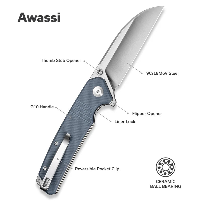 SENCUT ~ Awassi ~ 9Cr18MoV/G10